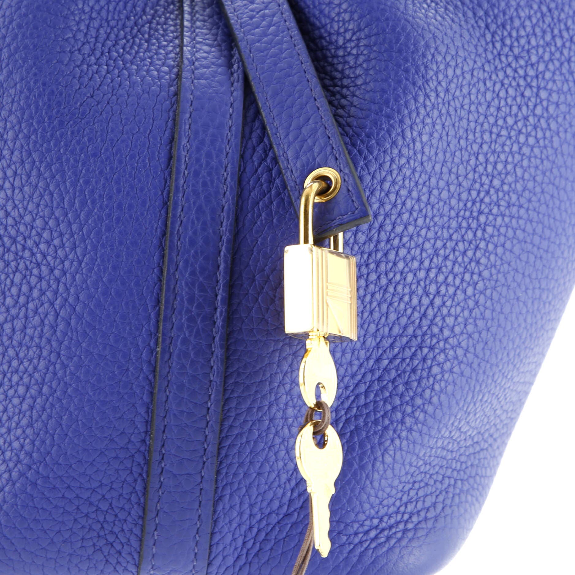 Pre-Owned Hermes Picotin Lock Bag Clemence PM, Alternate, color, Bleu Electrique