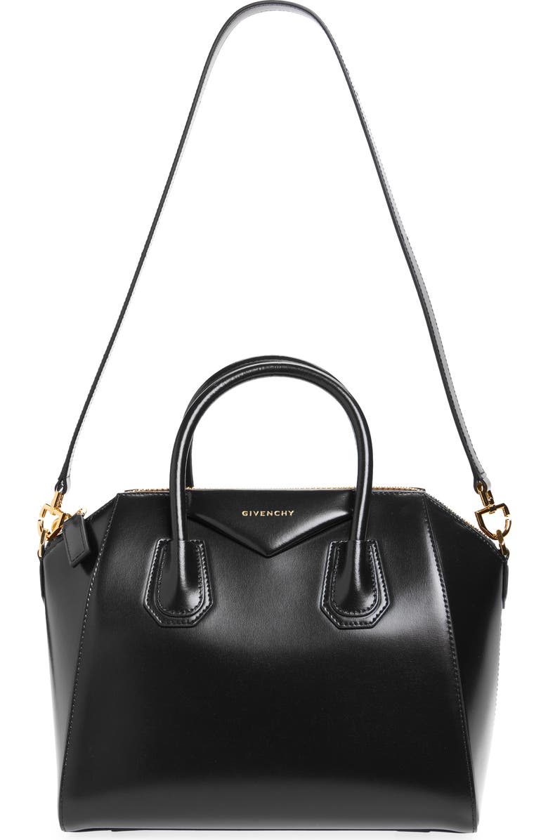 Givenchy Small Antigona Leather Satchel, Main, color, Black