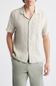 ALEX CRANE Organic Linen Camp Shirt