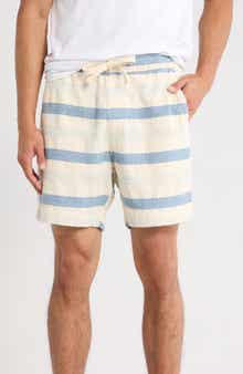 Lucky Brand Dobby Stripe Cotton Drawstring Shorts
