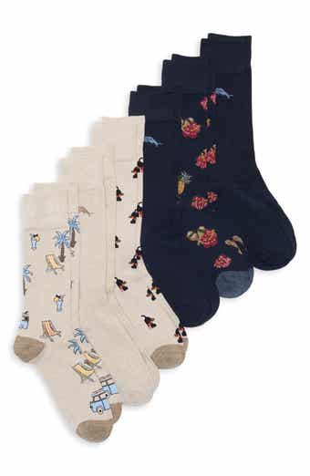 6-Pack Motif Crew Socks
