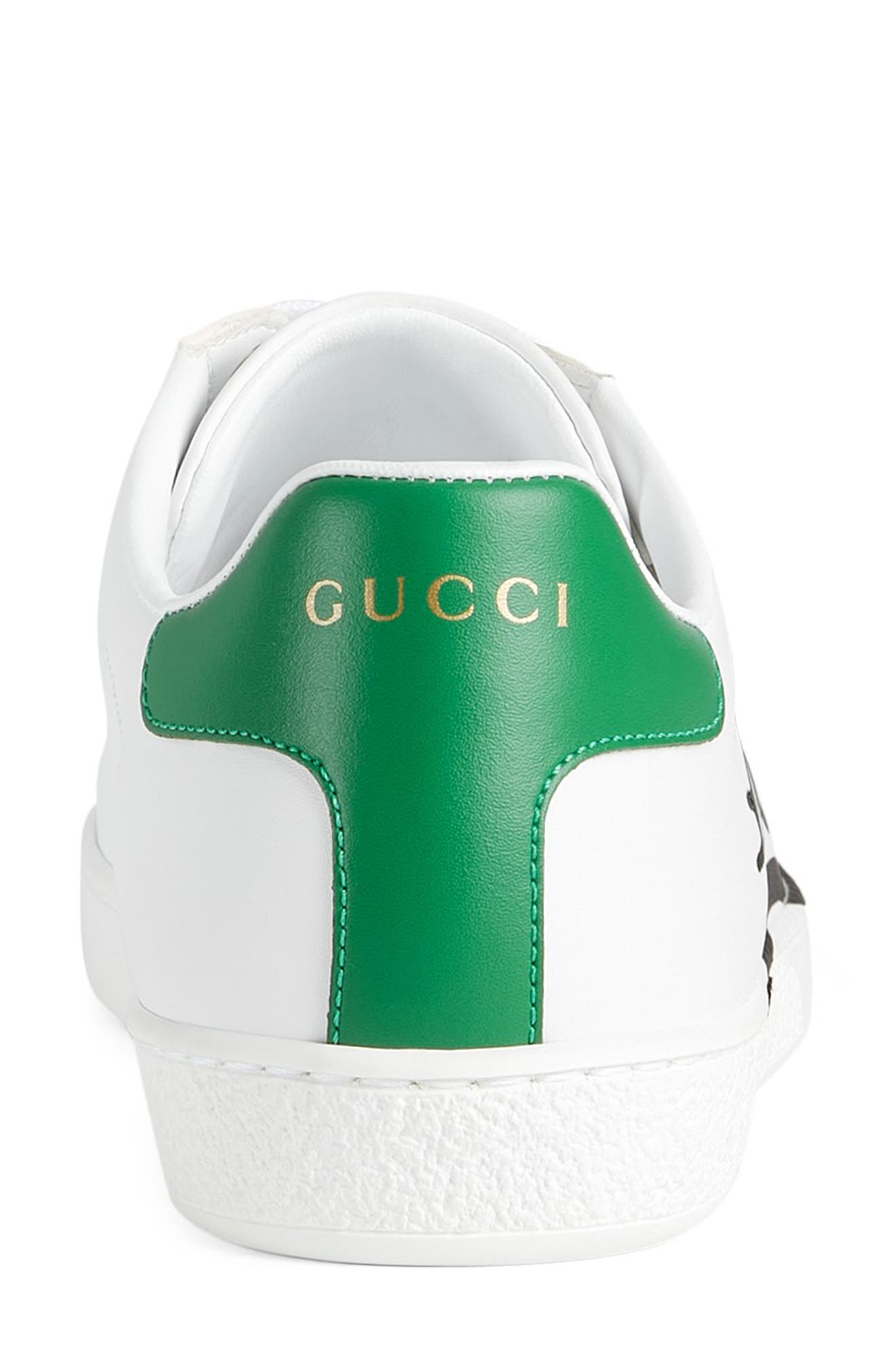 Gucci Ace Cat Logo Low Top Sneaker, Alternate, color, 