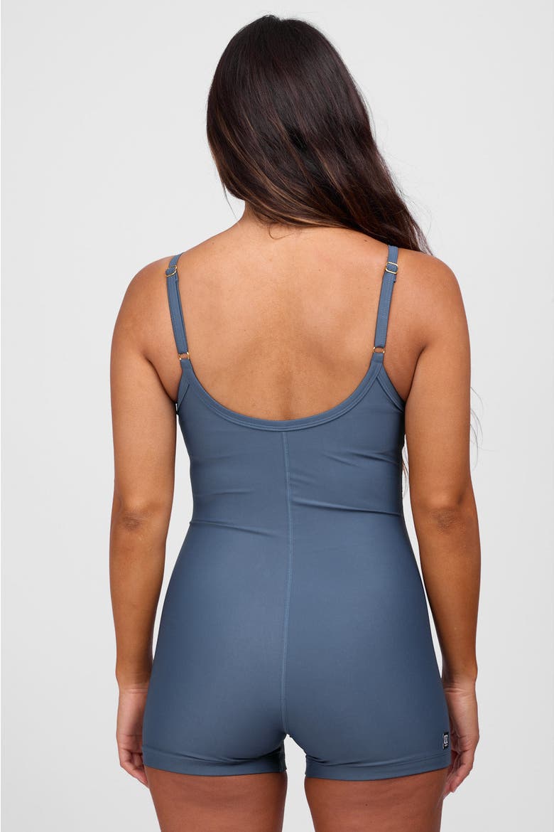Rebecca Romper One Piece Swimsuit - Dolphins, Alternate, color, Dolphins