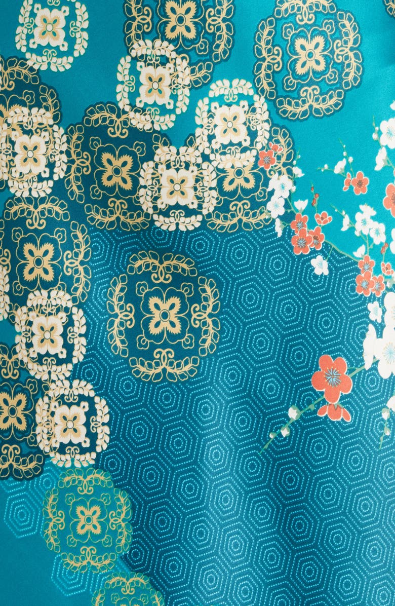 Natori Medallion Print Satin Chemise, Alternate, color, 