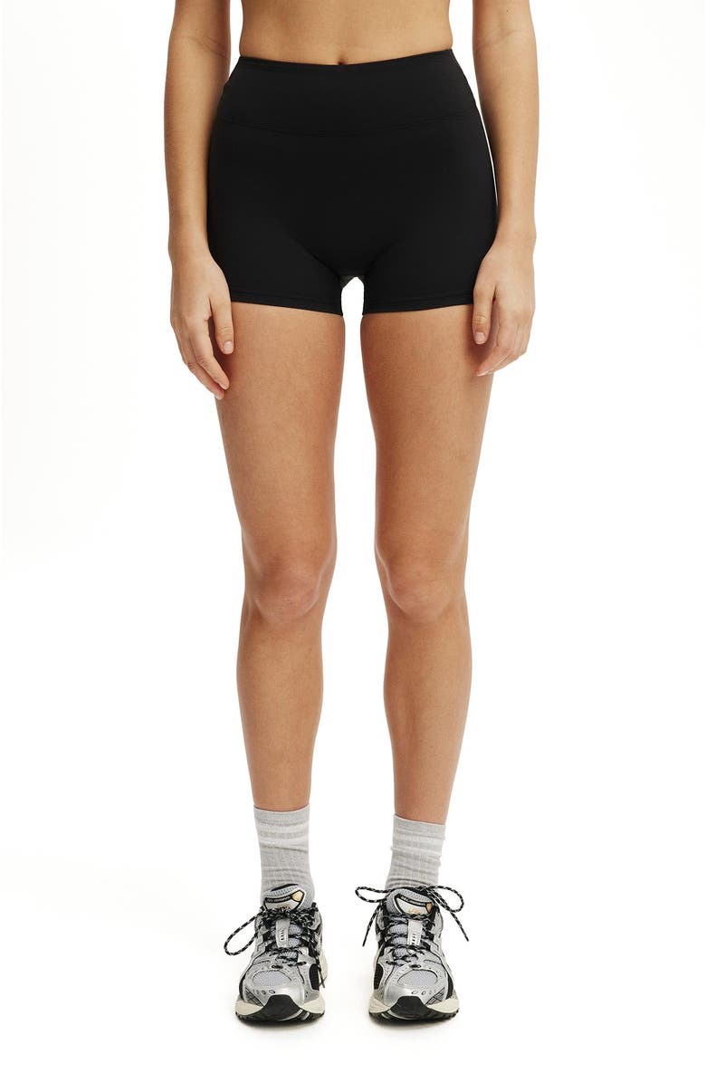 COTTON ON BODY Women's Active Ultra Luxe Invisible Scrunch V Shortie Short, Alternate, color, Black