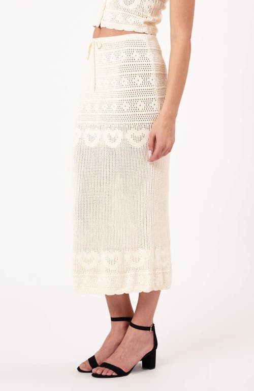 Rolla's Open Stitch Stretch Cotton Blend Skirt In Biscuit
