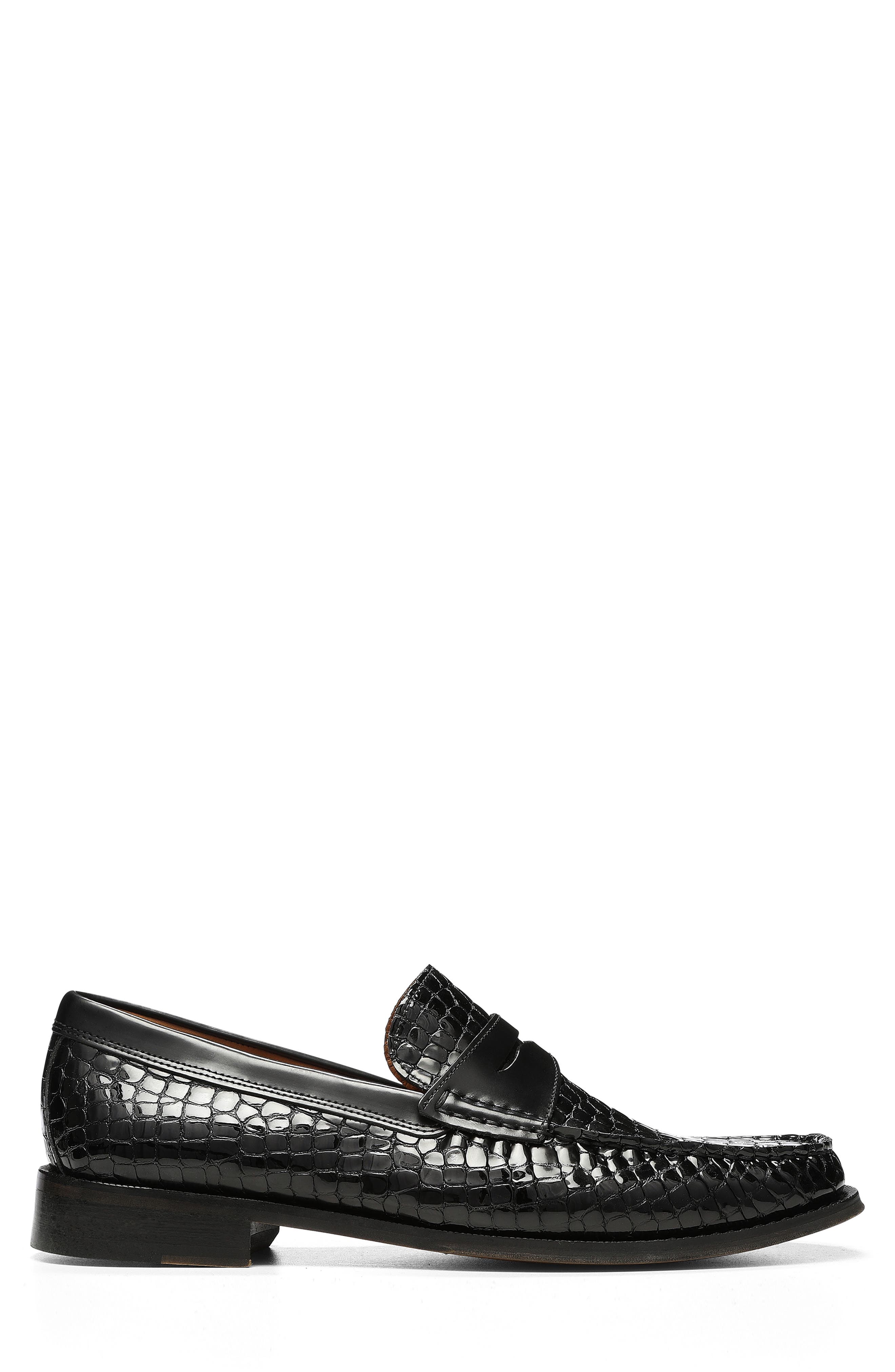 Donald Pliner Miles Croc Embossed Loafer, Alternate, color, 