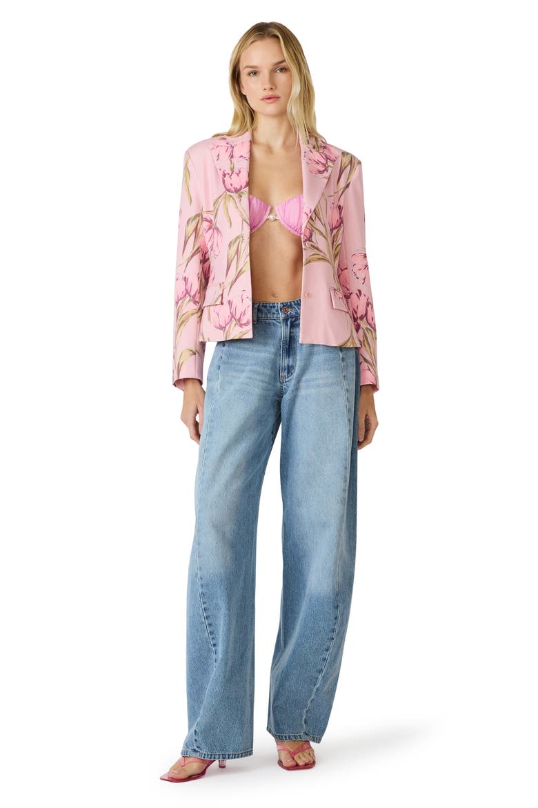 Regina Print Blazer, Alternate, color, ROSETTE PINK