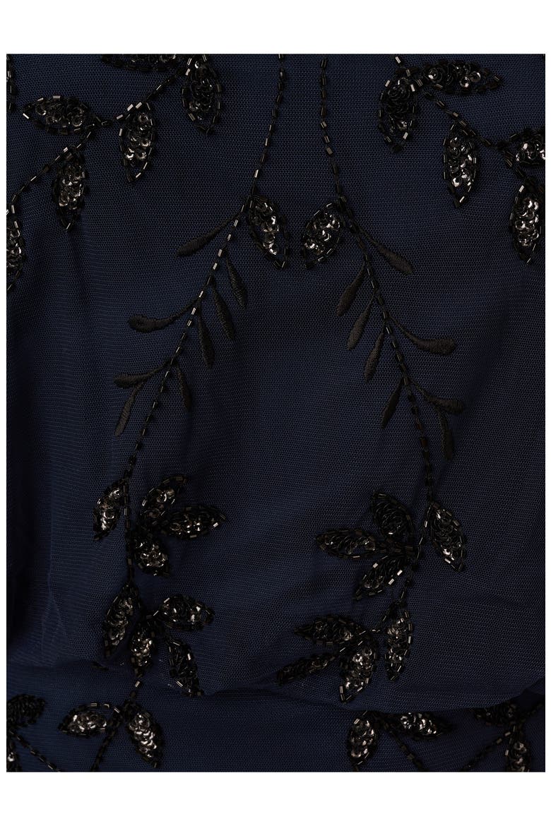 Beaded Column Gown, Alternate, color, NAVY/ BLACK