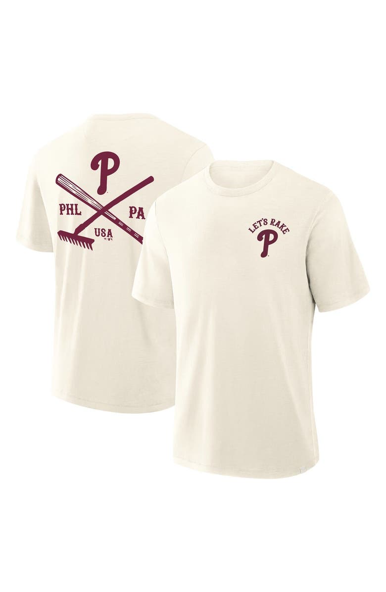 FANATICS Men's Fanatics Cream Philadelphia Phillies Nostalgia Stadium Slub T-Shirt, Main, color, Cream