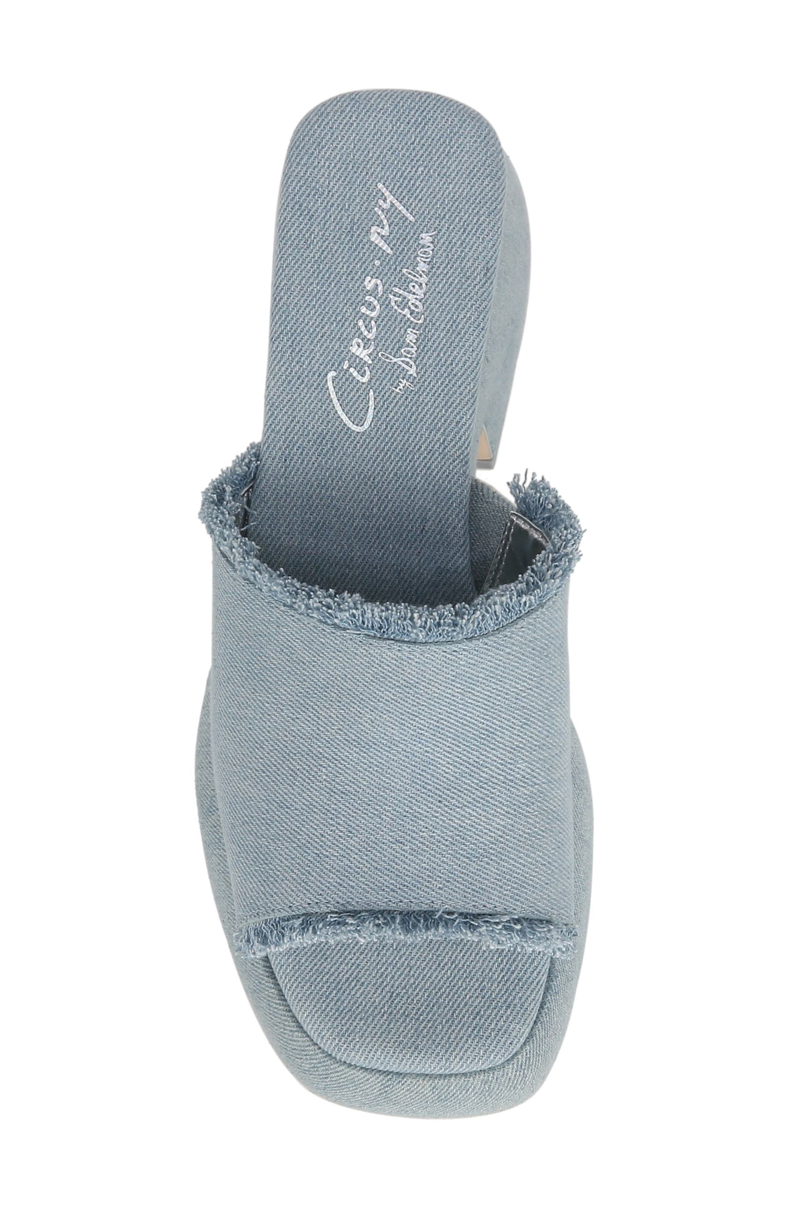 Isla Fringe Platform Sandal, Alternate, color, WASHED GLACIAL BLUE