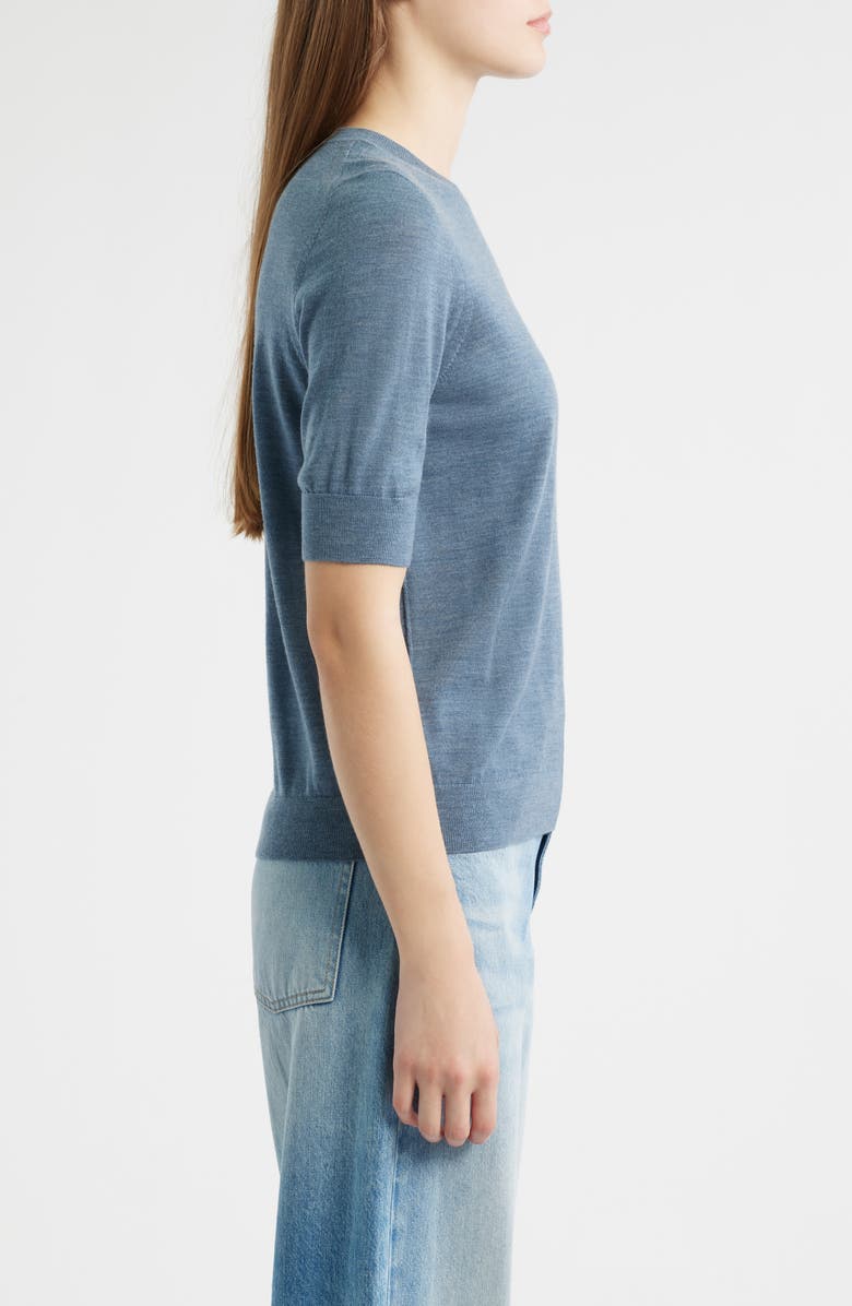 BOSS Farbella Short Sleeve Virgin Wool Sweater, Alternate, color, 