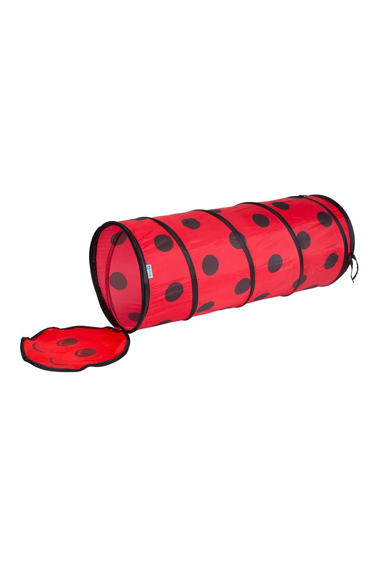 Ladybug Play Tent with Tunnel, Alternate, color, RED BLACK
