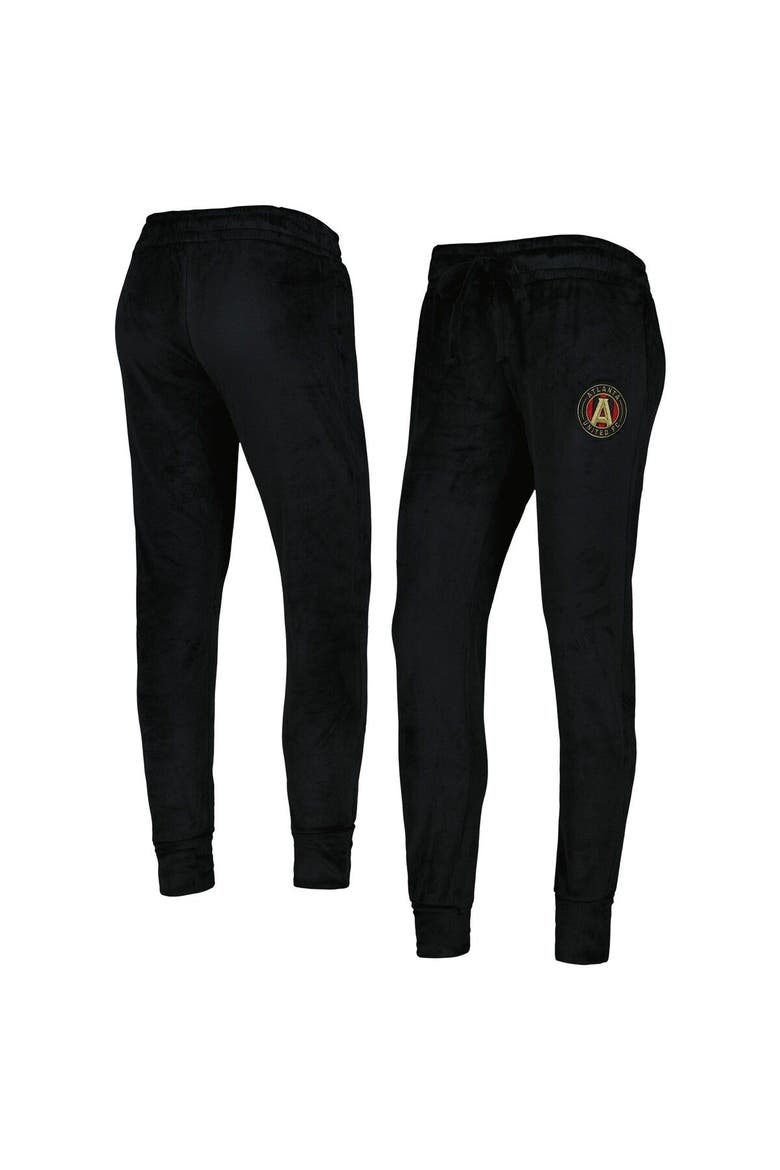 Women's Concepts Sport Black Atlanta United FC Intermission Velour Cuffed Pants, Main, color, Black