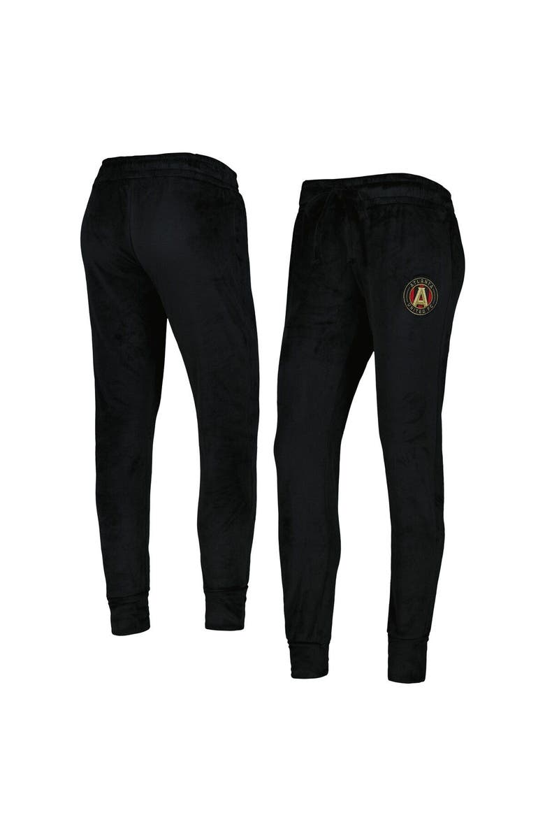 CONCEPTS SPORT Women's Concepts Sport Black Atlanta United FC Intermission Velour Cuffed Pants, Main, color, 