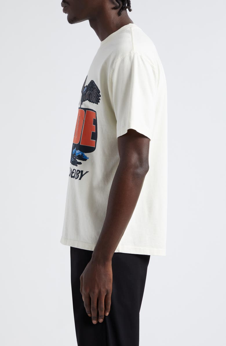 Rhude Black Hills Derby Oversize Graphic T-Shirt, Alternate, color,
