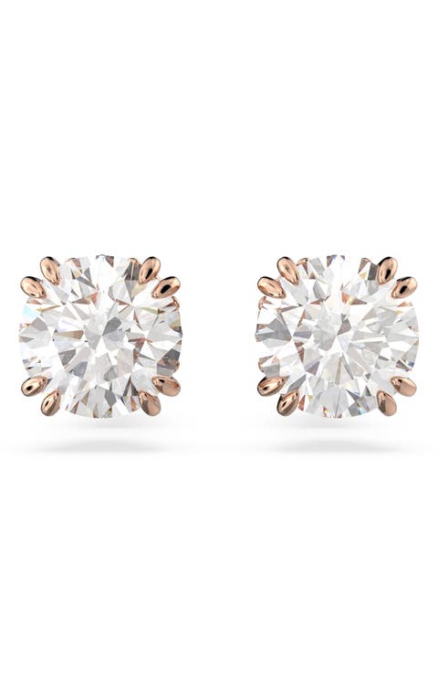 Constella Round Crystal Stud Earrings