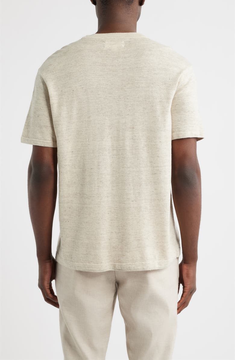 Nordstrom Silk Short Sleeve Sweater, Alternate, color, Beige Oak Heather