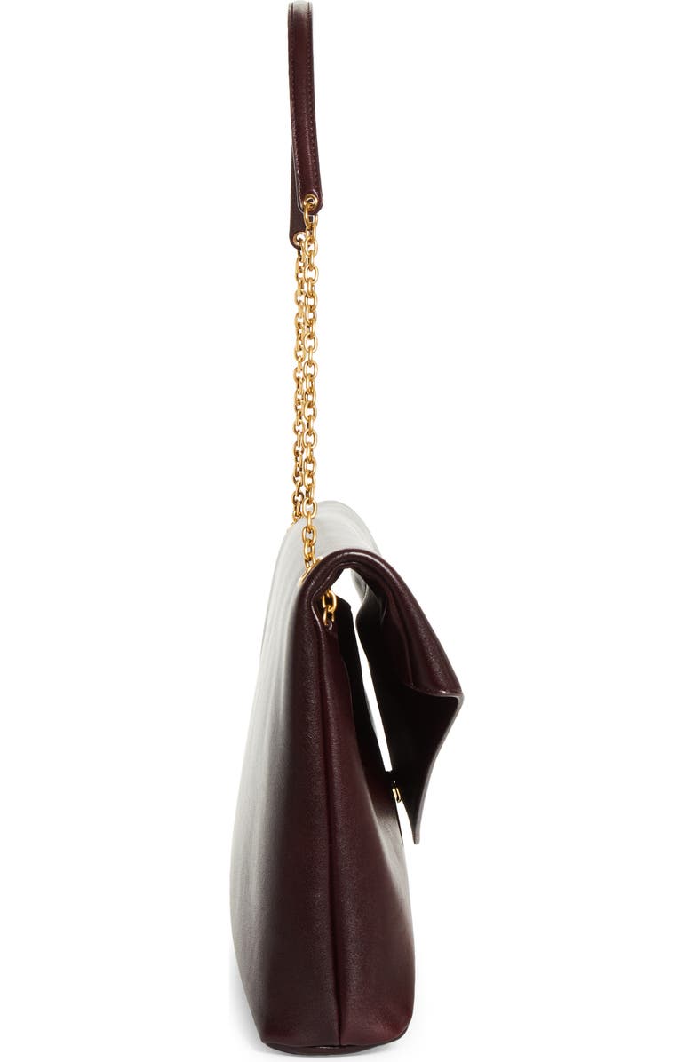 Saint Laurent XXL Cassandre Leather Envelope Shoulder Bag, Alternate, color, Rouge Cabernet