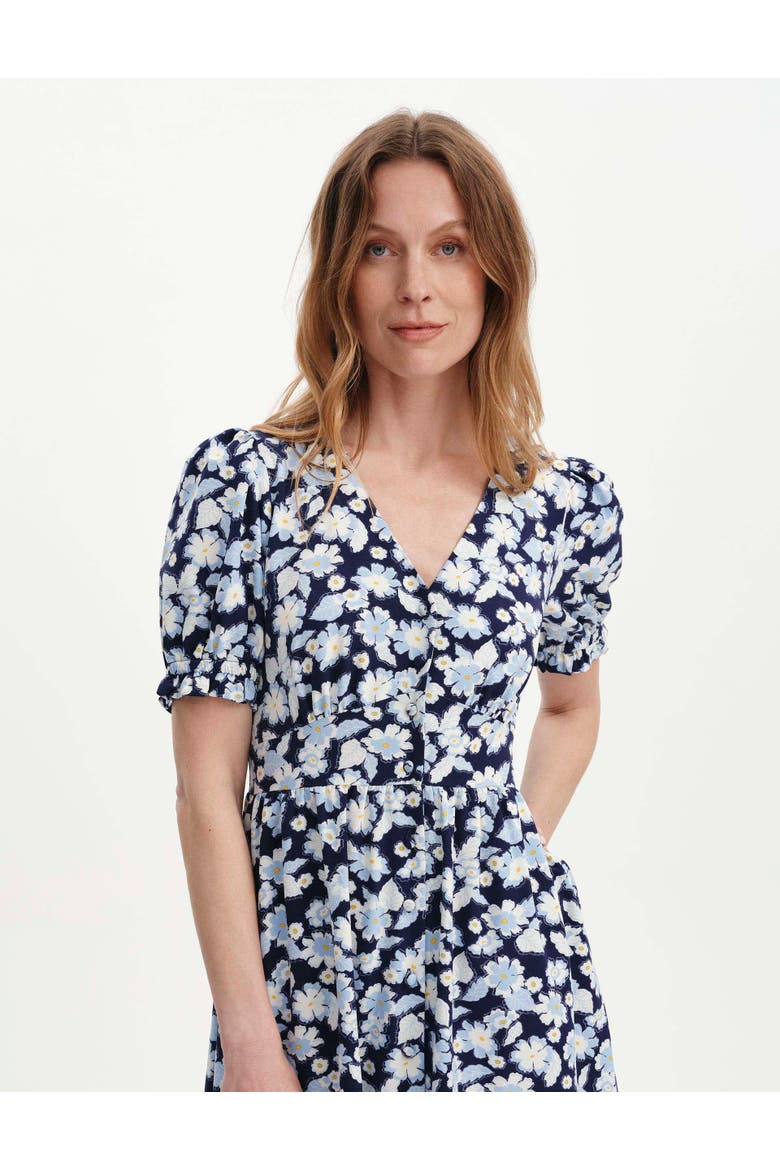 Petite Samantha Midi Dress, Alternate, color, Blue Flower