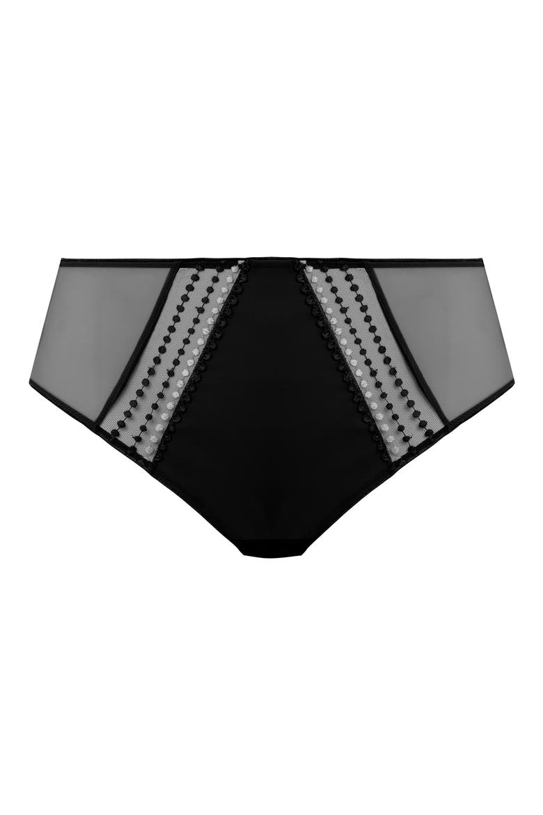 Matilda Full Figure Embellished Briefs, Alternate, color, BLACK