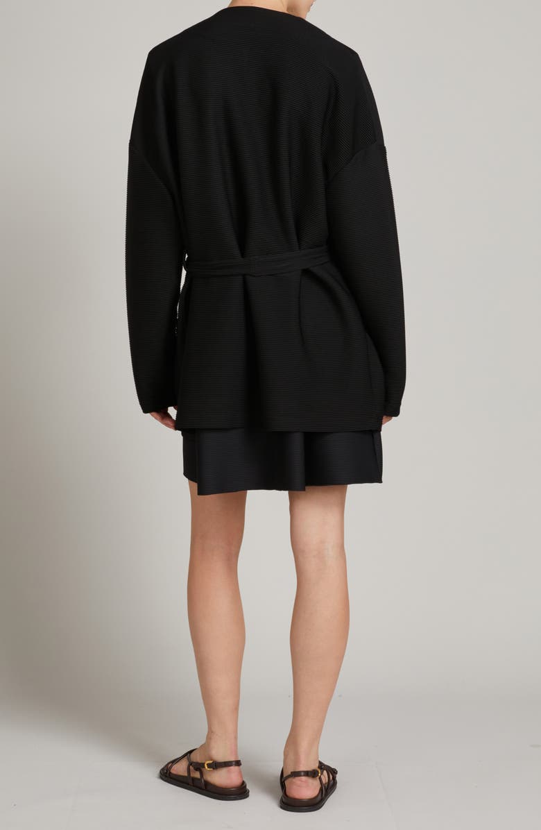 MM by Max Mara Papilla Belted Cardigan, Alternate, color, Black