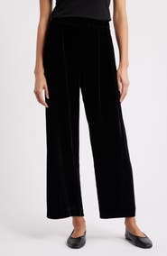 Eileen Fisher Straight Leg Velvet Ankle Pants