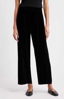 Eileen Fisher Straight Leg Velvet Ankle Pants