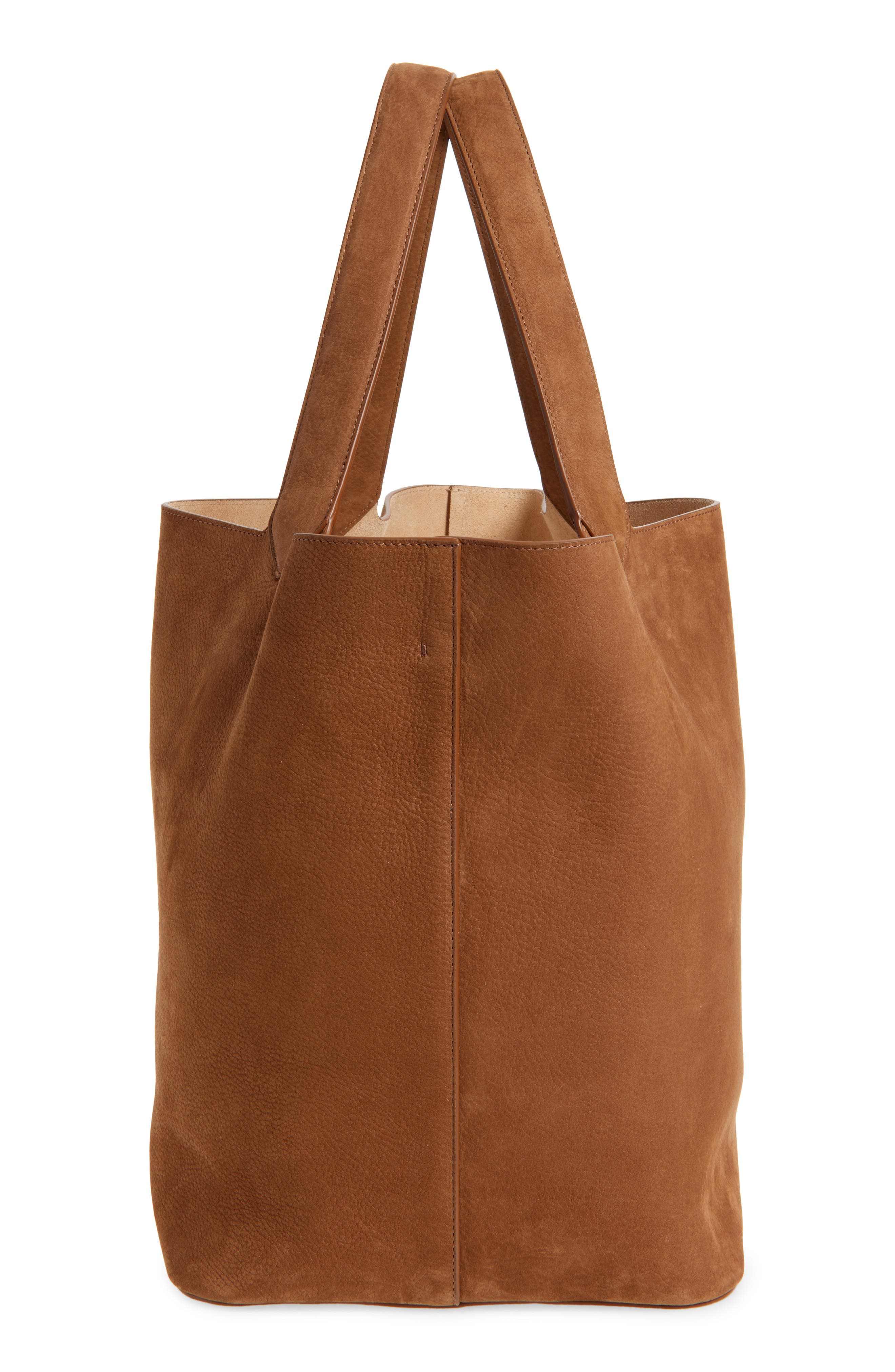 Alaïa Le Cabas Suede Tote, Alternate, color, Terre D Ombre