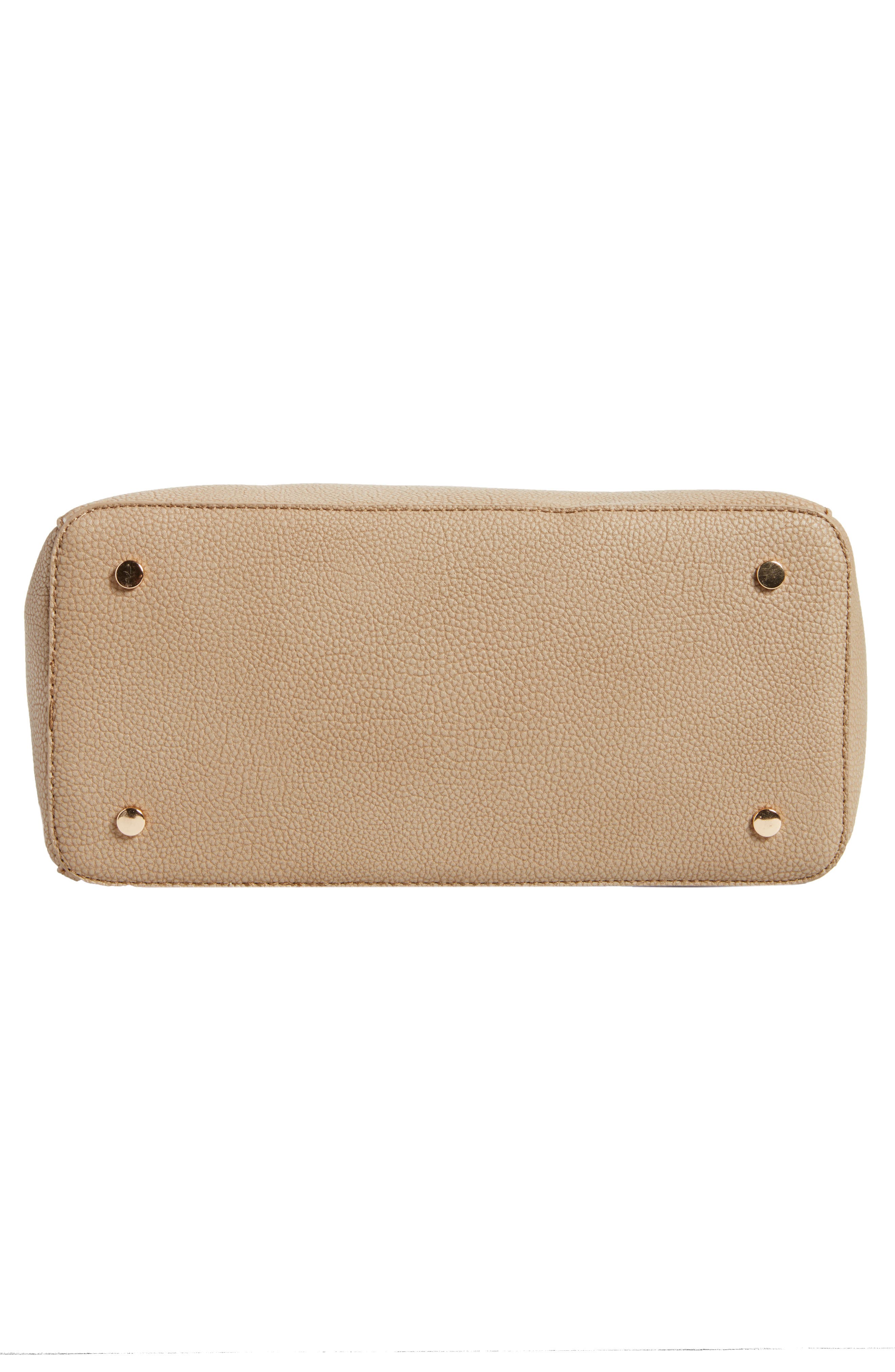Lexington Faux Leather Satchel, Alternate, color, TAUPE