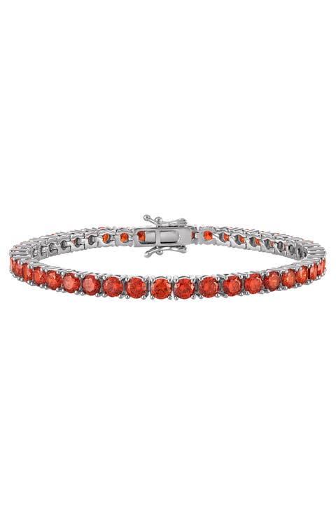 Birthstone Cubic Zirconia Tennis Bracelet