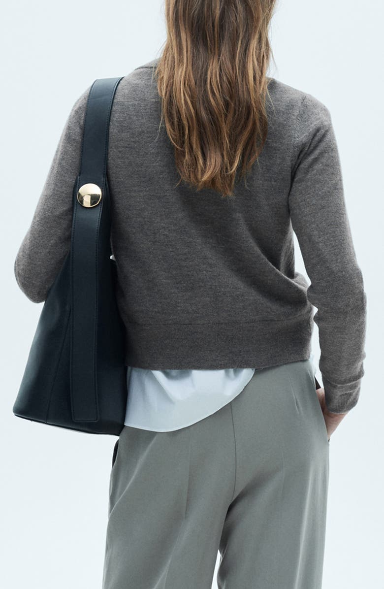 MANGO Crewneck Cardigan, Alternate, color, 