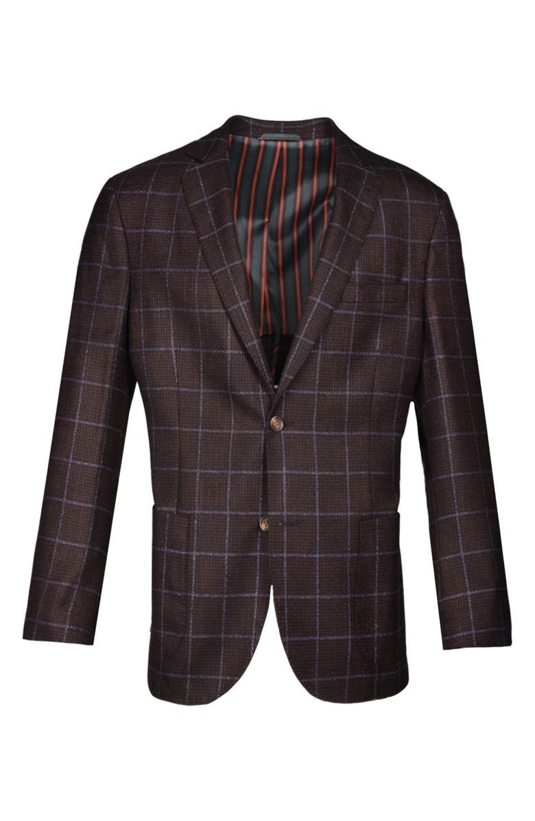FLYNT Windowpane Plaid Wool Blend Sport Coat, Main, color,
