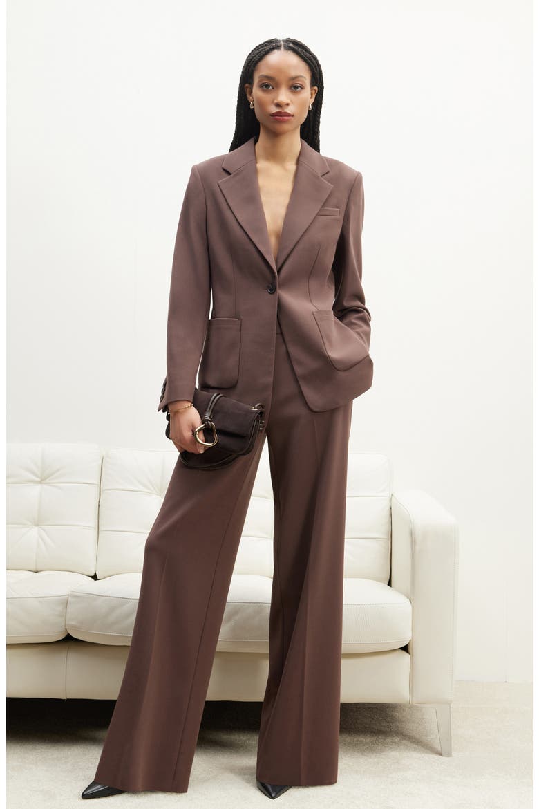 The Lennox Wide Leg Trousers, Alternate, color, BROWN SWEET