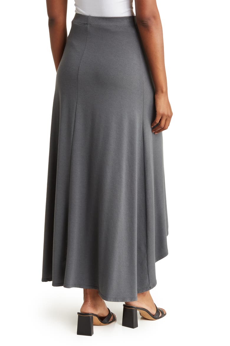 Asymmetric Hi-Low Skirt, Alternate, color, CHARCOAL PRINT 3