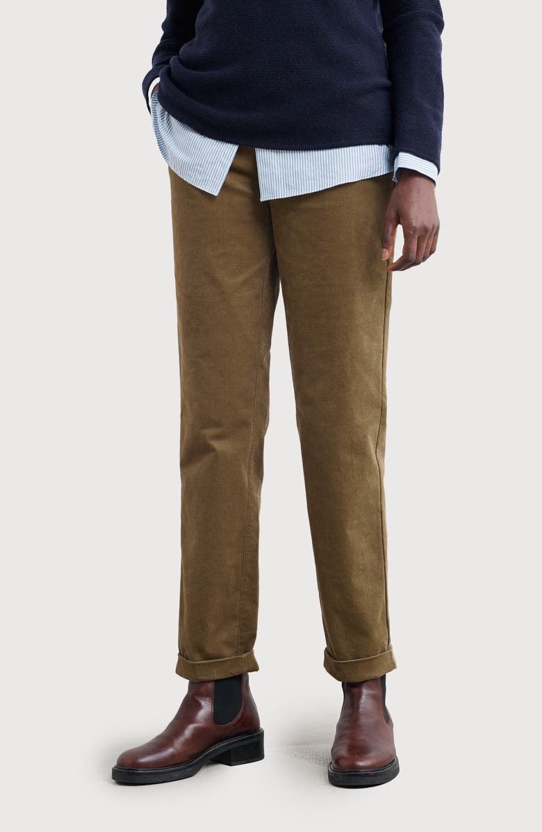 Seasalt Cornwall Crackington Sailor Button Crop Pull-On Pants, Main, color, Laurel