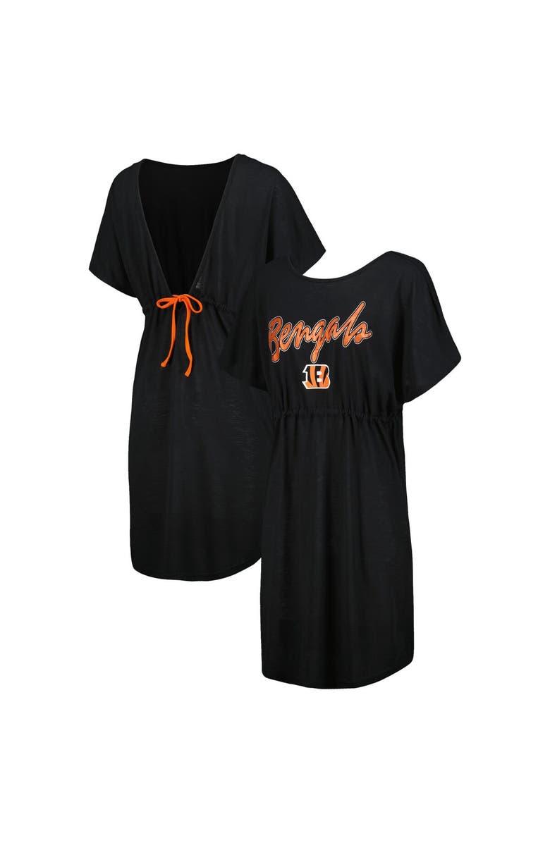 G-III 4HER BY CARL BANKS Women's G-III 4Her by Carl Banks Black Cincinnati Bengals Versus Swim Cover-Up, Alternate, color, Black