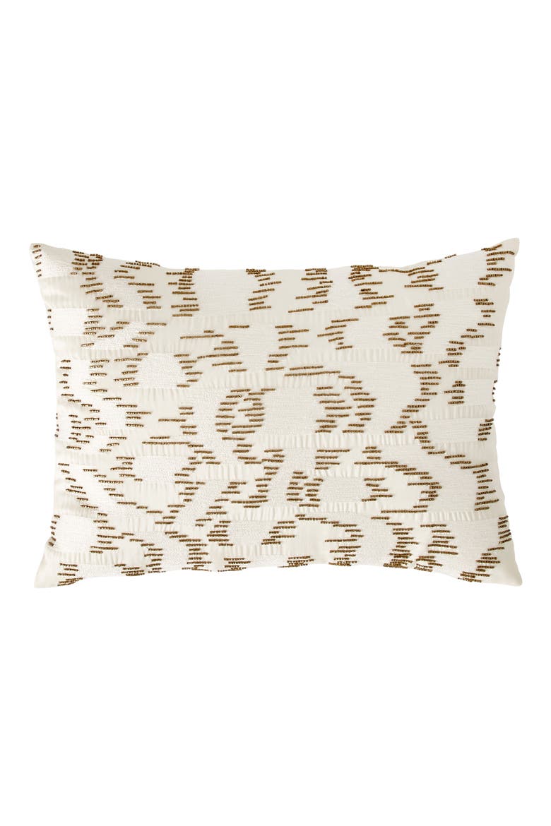 Beaded & Embroidered Accent Pillow, Main, color, IVORY