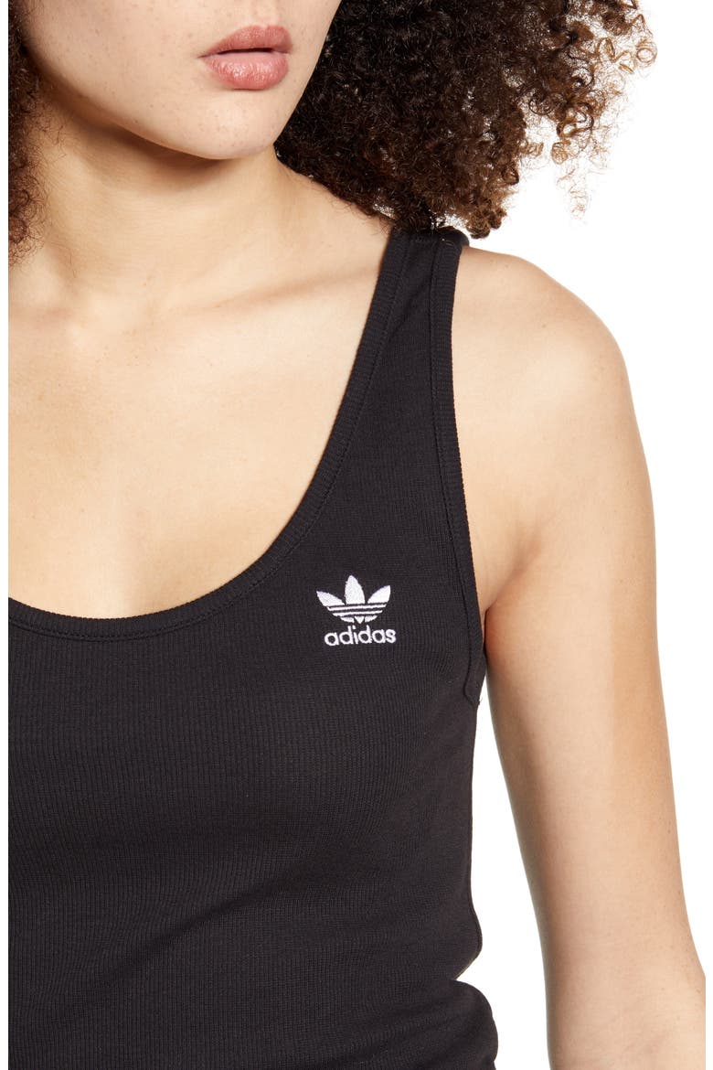 Scoop Neck Tank, Alternate, color, BLACK/ WHITE