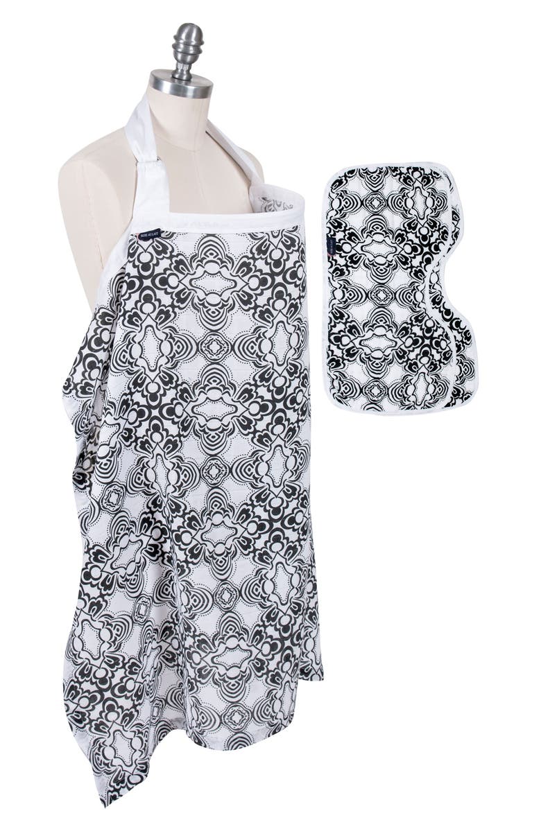 Bébé au Lait Muslin Nursing Cover & Burp Cloth Set, Main, color, 