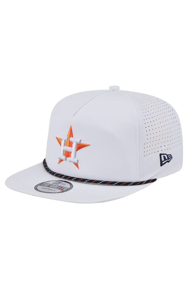 New Era Men's New Era White Houston Astros Perforated Golfer Snapback Hat, Alternate, color, 