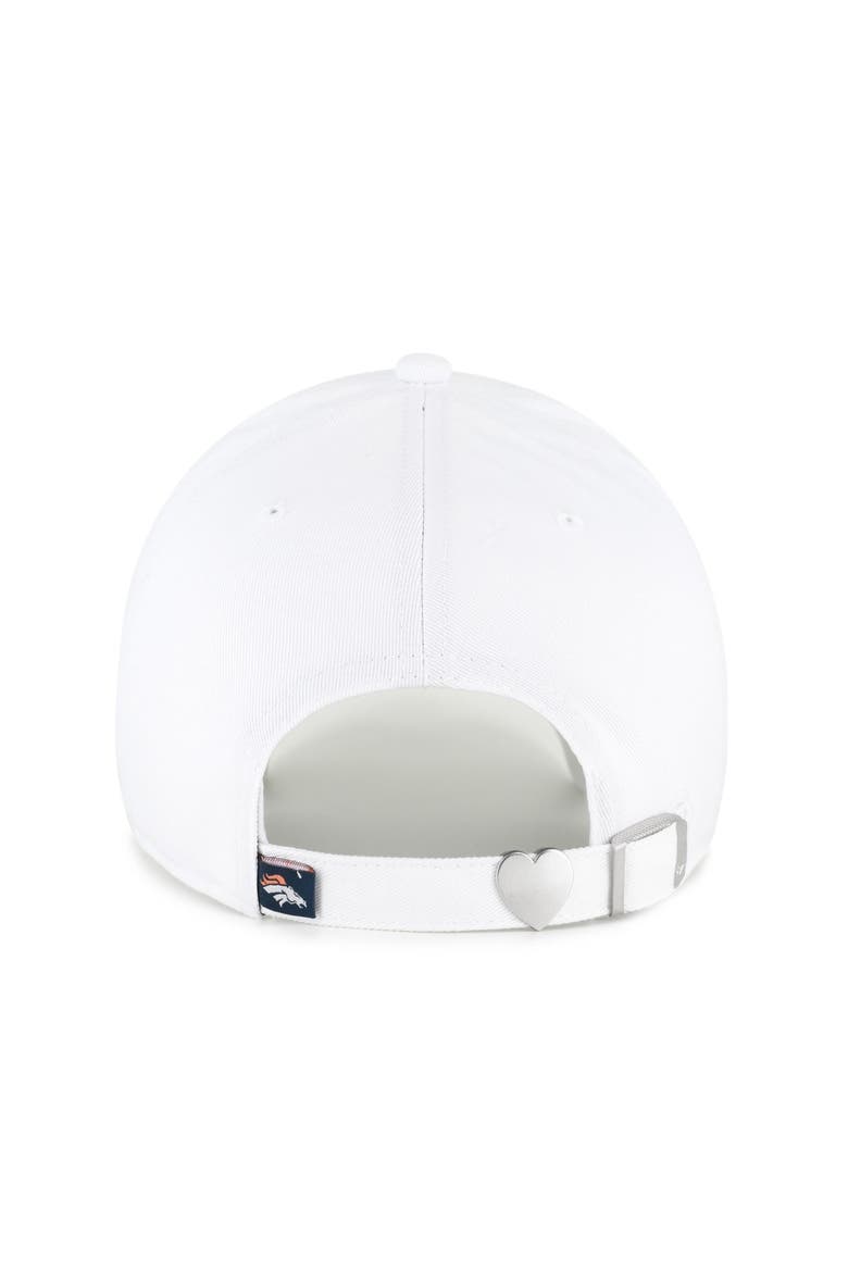 Women's '47  White Denver Broncos Trendy Script Clean Up Adjustable Hat, Alternate, color, White