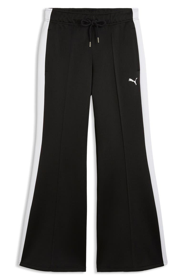 T7 Relaxed Flare Track Pants, Alternate, color, PUMA BLACK