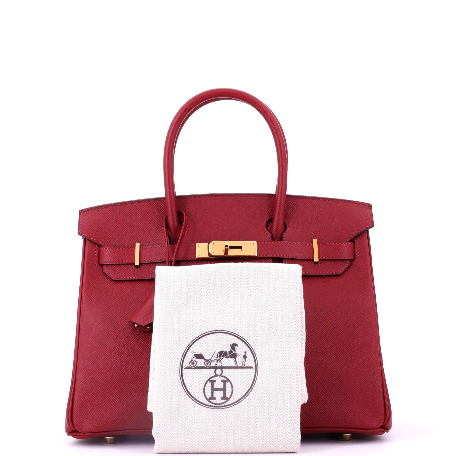 Pre-Owned Hermes Birkin Handbag Red Epsom with Gold Hardware 30, Alternate, color, 