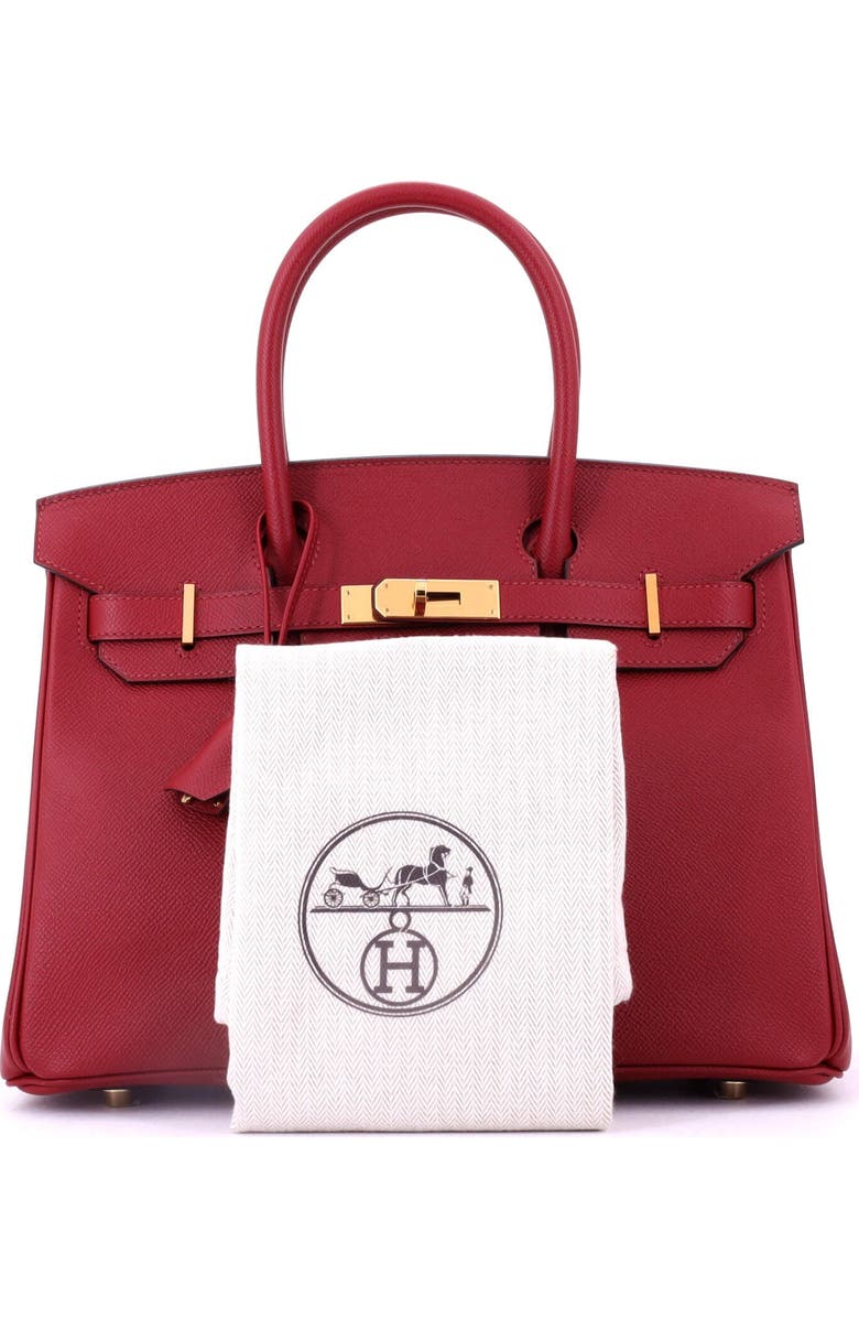 Pre-Owned Hermes Birkin Handbag Red Epsom with Gold Hardware 30, Alternate, color, Rouge Grenat
