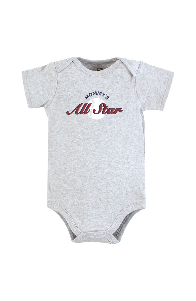 Hudson Baby Little Soft Cotton All-in-One Outfits, Set of 3, Alternate, color, Mommy's All Star