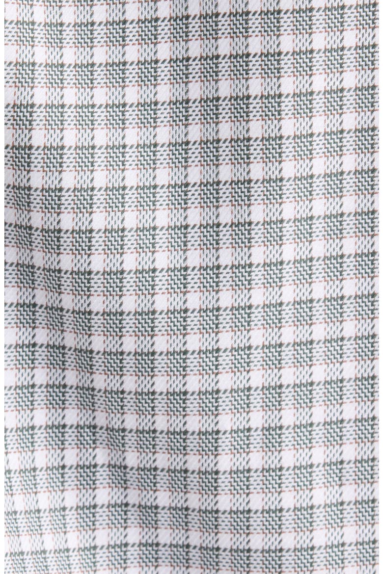Trim Fit Check Premium Non Iron Cotton Button-Up Shirt, Alternate, color, GREEN PINE RIDGE GRID
