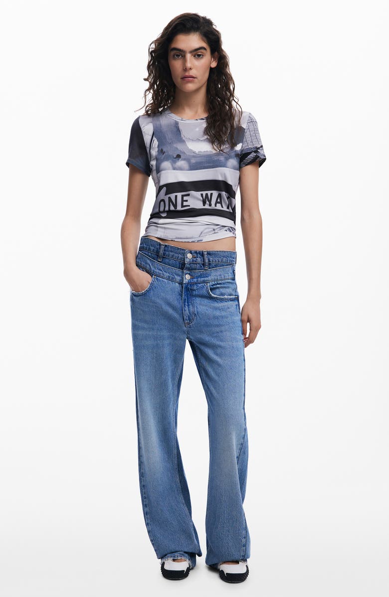 Desigual Abstract Cotton Graphic T-Shirt, Alternate, color,