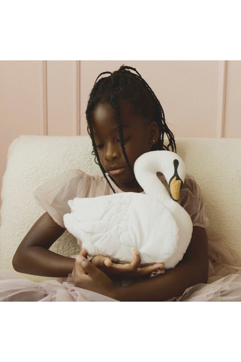 Cushion Swan, Alternate, color, Ivory, Natural