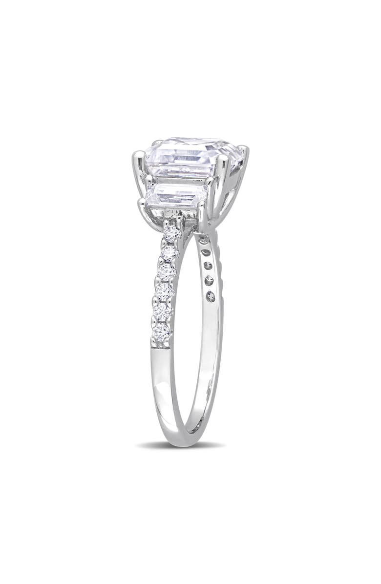 DELMAR Octagon Cut & Asscher Cut Moissanite Ring, Alternate, color, White